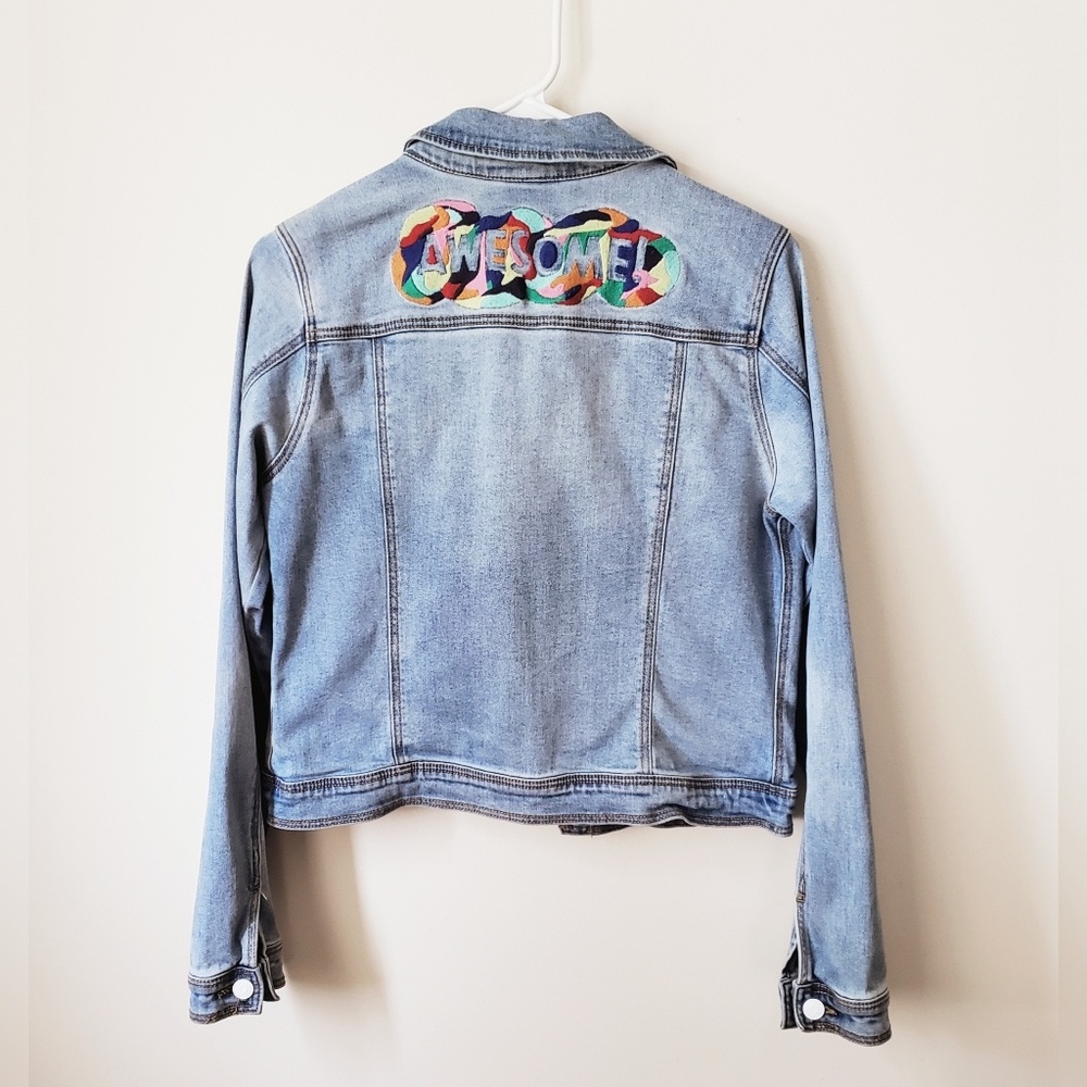 ➡️ SOLD PRICE REDUCED Awesome Girl's Jean Jacket - Picture 1 of 5